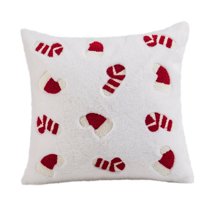 PEONAVET Christmas Pillow Christmas Throw Pillows Peppermint Pillows Red and White Christmas Decorations Cute Plush Pillow Christmas Decorative Cushion Cover