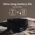 thumbnail image 2 of SYPVRY Suave Antifaz para Dormir Auriculares Bluetooth, Diadema para Dormir Ajustable Auriculares para Dormir Meditación Insomnio, Auriculares Inalámbricos con Cubierta para Ojos para Música para Sies, 2 of 5