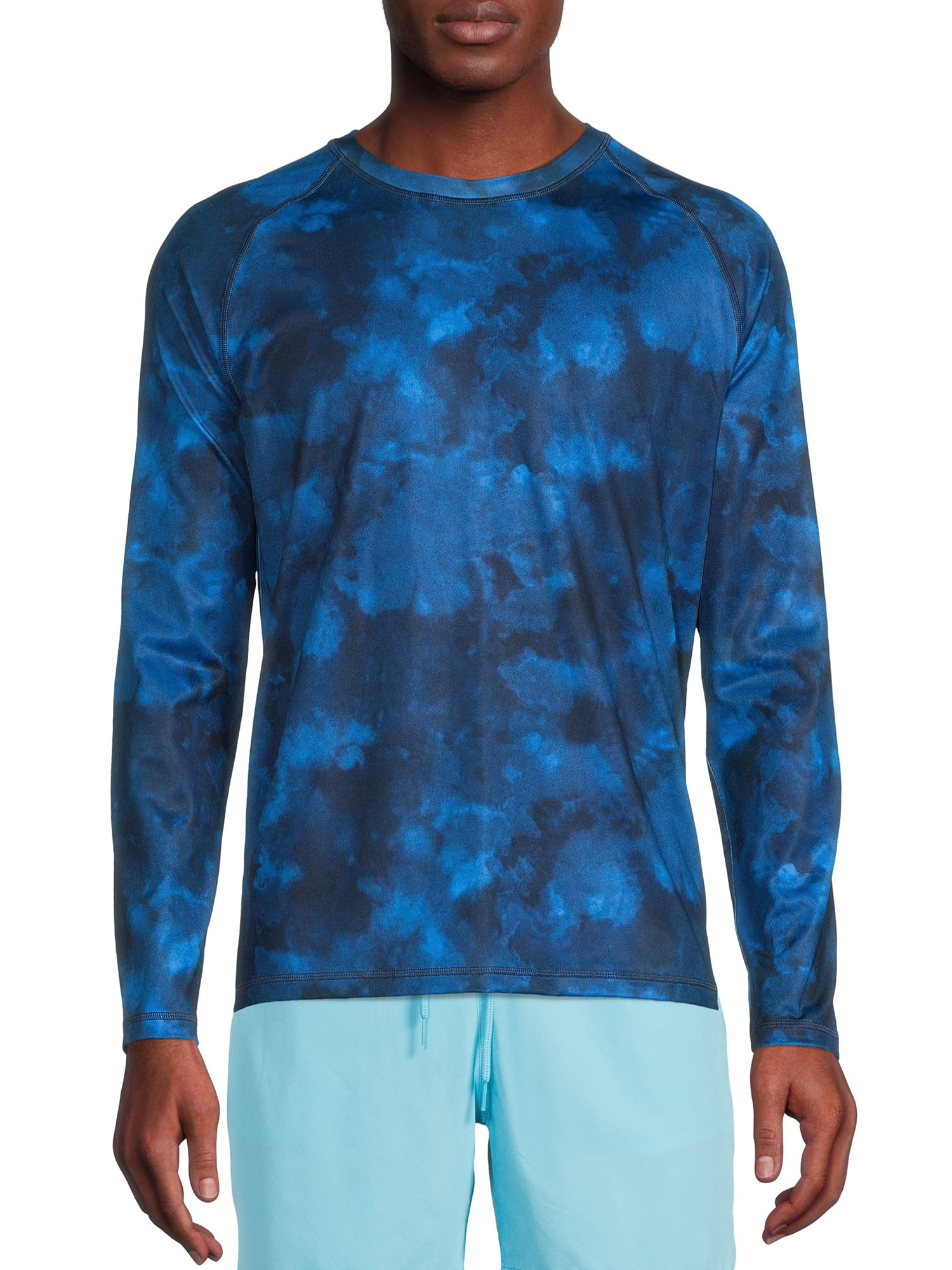 George Men's and Big Men's Long Sleeve Rash Guard, Sizes up to 3XL