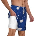 thumbnail image 3 of Goofa Moon Lamb Printed Men's Swim Trunks Board Shorts Quick Dry Mens Swimming Trunks with Compression Liner,Breathable Fit Hawaii Beach Shorts-Medium, 3 of 9