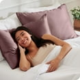 thumbnail image 6 of Bare Home Satin Pillowcase Set - Luxury Envelope Pillowcases - Soft and Smooth - Breathable - King 20x36, Rose Taupe, 6 of 9