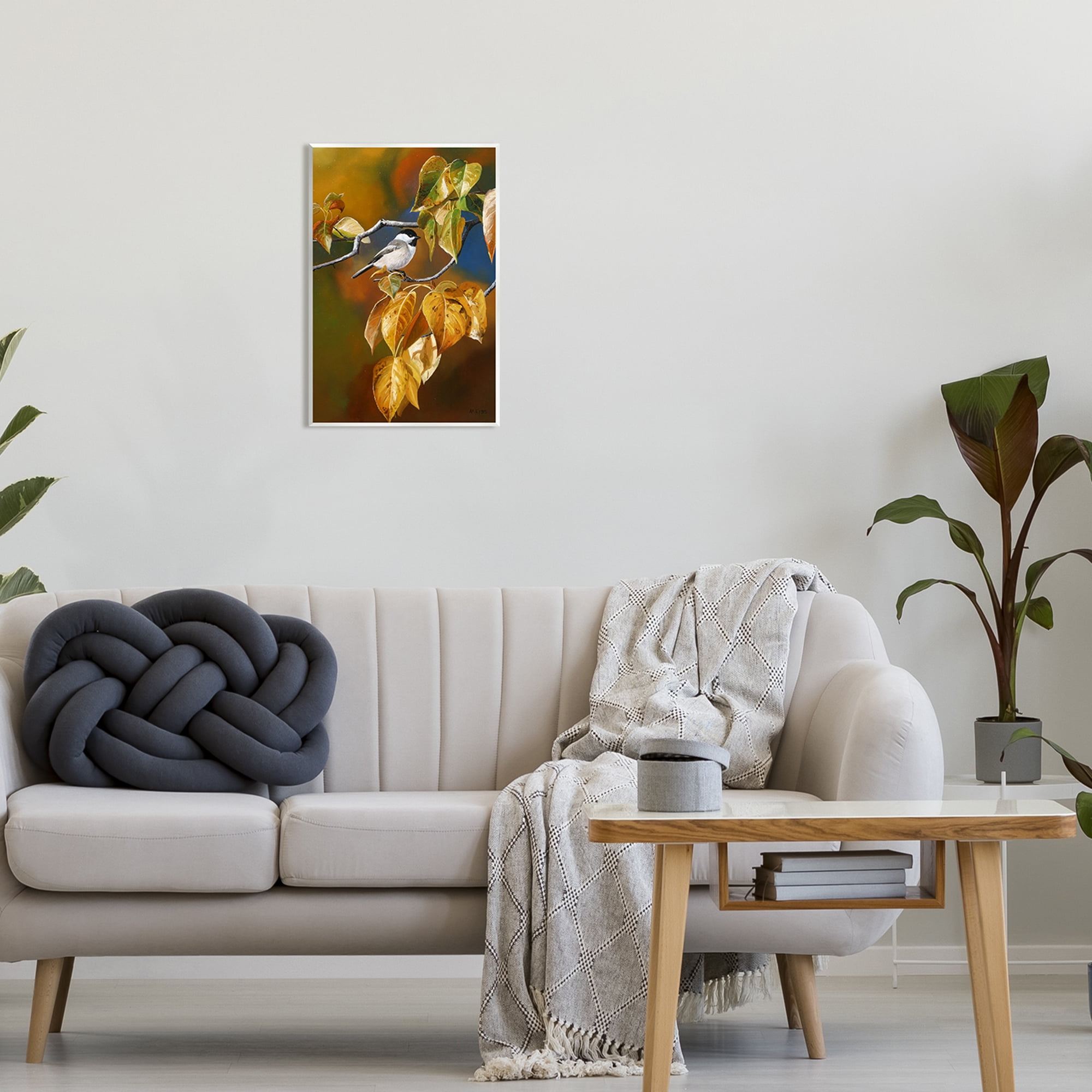 Stupell Industries Bird Perched in Nature Animals & Insects Painting Unframed Art Print Wall Art, 13 x 19