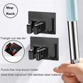 thumbnail image 3 of Wall Mounted Broom Holder, 5 Pieces Adhesive Wall Mounted Broom Holder with Position and Hook, Wall Mounted Broom Holder Storage Wall Mounted Broom Holder without Drilling for Kitchen Bathroom Garden, 3 of 5