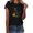 A01Black, variant on Womens Black Cat Witch Hat Halloween Shirt Cute Pumpkin Graphic Tee Short Sleeve Casual Comfortable Top Season Fall Festival T-Shirt