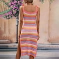 thumbnail image 6 of Gaecuw Swimsuit Women Cover up Dress V Neck Sundresses Sleeveless Ankle Length Long Dresses Shift Vacation Dresses Hollow Acrylic Casual Cute Dresses Going Out Dresses Day Dresses Beach Dresses, 6 of 9