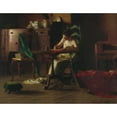 thumbnail image 3 of Thomas Pollock Anshutz 24x20 Black Modern Framed Museum Art Print Titled - Woman Writting on a Table, 3 of 5