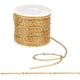 thumbnail image 1 of Cadenas de hierro dorado de 9,7 m para collares, eslabones planos en forma de O, para joyería artesanal, para hacer collares, pulseras y joyas, 3 x 2,2 x 0,6 mm., 1 of 9