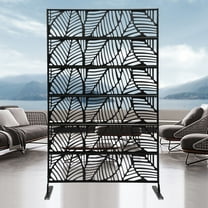 Privacy Screen Modern Metal Privacy Fence Screen Panels with Stand Outdoor Divider