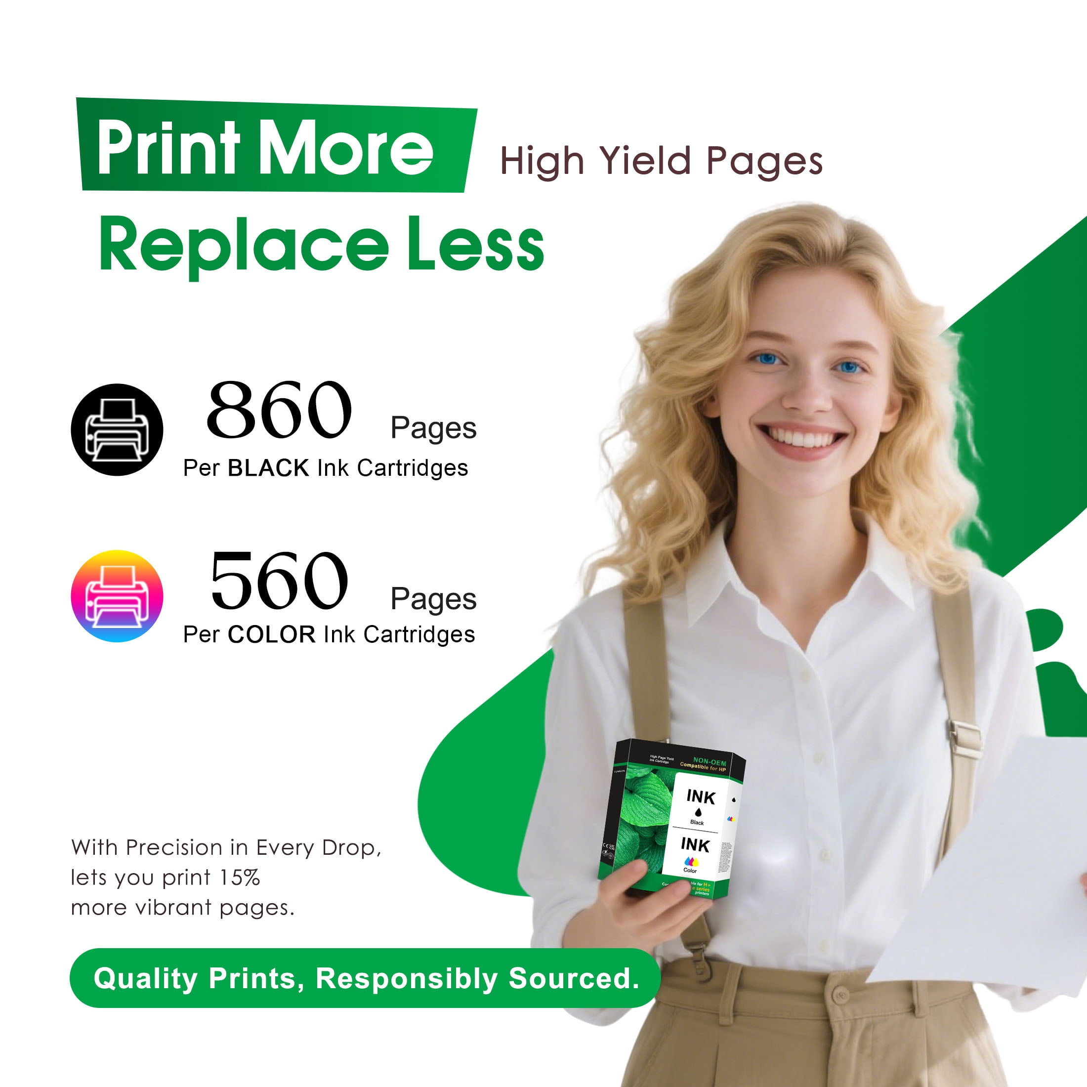 96 97 Ink Cartridges Compatible for 96 and 97 Ink Cartridge Work with Officejet 7210 7210v Deskjet 5740 5740xi Photosmart 2605 2608 Printers (1 Black /1 Tri-Color)