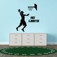 thumbnail image 3 of Sports Wall Decals for Boys Bedroom - No Limit Slam Dunk by Basketball Player Player DIY & Creativity Boy Girl Bedroom Wall Sticker - Size: 8 In x 10 In, 3 of 5