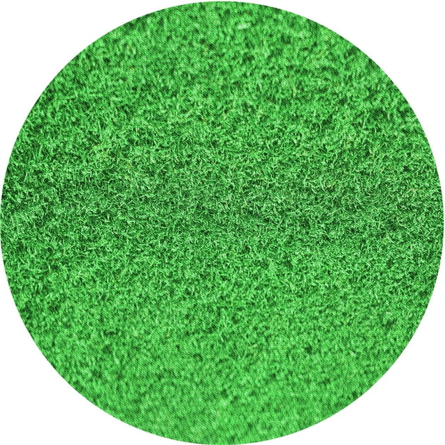 Ahgly Company Tapis d'Intérieur Ronds Transitionnels Verts Lavables à la Machine, 4 Pieds Rond
