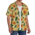 thumbnail image 2 of Kdxio Men's Hawaiian Shirt for Men Short Sleeve Shirt Leaves Avocado Summer Casual Holiday Beach Button Down T-Shirts, 2 of 7