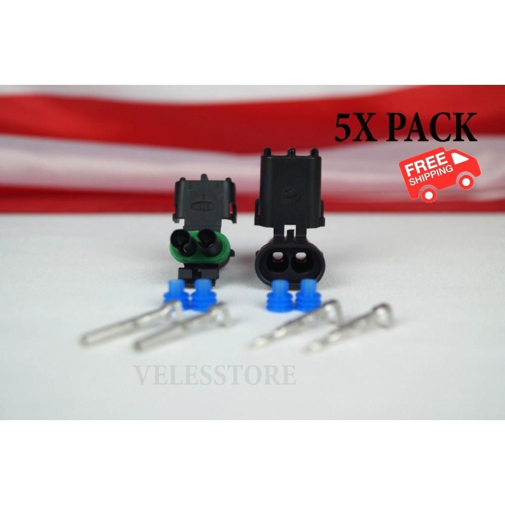 Connettori Impermeabili 2 Pin Delphi Per Auto Cnkf | 10 Pezzi, Tipo Weatherpack Per Haltech E GM