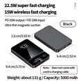 thumbnail image 6 of 5000/10000mAh Magnetic Wireless Power Bank, LED Display, 15W/20W Fast Charging, Slim Portable Charger for iPhone 12-16 Series, Travel Camping Backup, 6 of 10