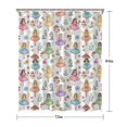 thumbnail image 5 of Colorful Fairy Flower Pattern Shower Curtain 72"x84" ,Bathroom Decorative Shower Curtains Set with 12 Hooks,Modern Waterproof Washable Shower Curtain, 5 of 6