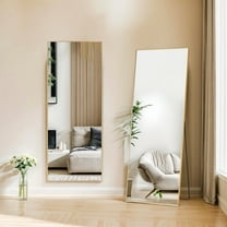 Atilioo Full Length Mirror 64"x21" - Rectangular Floor Mirror with Shatter-Proof Glass, Wall-Mount or Leaning Full Body Mirror for Bedroom, Dressing Room - Durable Gold Aluminum Frame