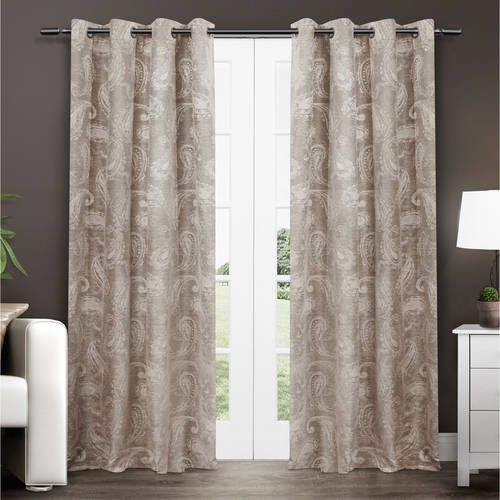 Exclusive Home Bangalore Paisley Thermal Window Curtain Panel Pair with