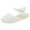 White, variant on Zwiiyzr Toddler Girls Jelly Sandal for 2-3 Years Old Hollow Out Non-slip Cute Fruit Soft Sole Beach Roman Sandals Hot Pink