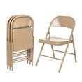 thumbnail image 2 of Hampden Furnishings Bernadine Basics All Metal Folding Chair, Beige, 4 Pack, Ages 5 and up, 2 of 7