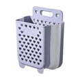 thumbnail image 2 of Foldable Hanging Laundry Basket Wall Mount Dirty Clothes Hamper Collapsible Storage Bin for Bathroom Bedroom 14.17x11x5.9 Inch, 2 of 6