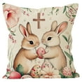 thumbnail image 3 of Xihbxyly Funda de Almohada de Conejos, Elegante Cojín Estampado, Tela Suave para Sofá, Lavable a Máquina, Versátil, Ideal Como Regalo para El Hogar o La Sala de Estar., 3 of 7