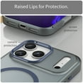thumbnail image 6 of ELEHOLD Magnetic Protective Case Cover For Apple iPhone 17 Pro Max PC+TPU Shock-Absorbent Anti-Fingerprint Matte Anti-Scratch Lightweight Non-Slip Soft Case,Darkblue, 6 of 9