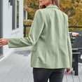 thumbnail image 5 of Black and Friday Clearance Sale Women's Blazer Business Casual Lightweight Suit Long Sleeve Slim Fit Work Office Jacket 2024 Winter Fall Loose Fit Lapel Blazers Suit,Green,L, 5 of 9