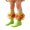 80#Green, variant on Girls' Princess Socks Ruffle Lace Dance School Stage Performance Dress Outfit