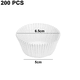 thumbnail image 2 of Forros para cupcakes Envoltorios para cupcakes de tamaño estándar para usar en moldes, soportes o soportes Tazas de papel para hornear blancas, 2 of 5