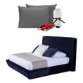 thumbnail image 1 of Recámara Drax Azul con Cabecera + Box Base Cama Matrimonial + Almohada 2Pack + Frazada, 1 of 6