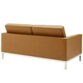 thumbnail image 4 of Modway Loft 3 Piece Tufted Upholstered Faux Leather Set in Silver Tan, 4 of 6
