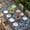 White Gray Blue Navy Blue, variant on Gray Blue Dandelion Table Cloths for 5 Foot Rectangle Tables, Spring Flowers Modern Minimalist Patio Waterproof Elastic Fitted Tablecloths, Washable Rectangular Table Cover for Camping