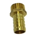 thumbnail image 2 of Brass Male Thread Fitting 3/4" 19mm Pneumatic Hose Connector Adapter Barb, 2 of 8