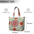 thumbnail image 3 of Exotic Paisley Artwork Duffel Bohemian Chic Weekender Bag with Artistic Floral Pattern, Vintage Mala Inspired Design, 3 of 5