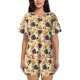 thumbnail image 1 of Fotbe Thanksgiving Conjunto de Pijama Estampado para Mujer, 2 Piezas, Ropa de Dormir con Camiseta de Manga Corta y Shorts Suaves-Medium, 1 of 6