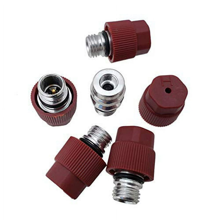 10 Pack) High Side A/C Charge Port, Service Valve Includes Caps 