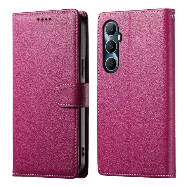 Case for FOXDOCK Realme C65 4G Wallet Case – Premium Leather, 3 Card Slots, Shockproof Protection