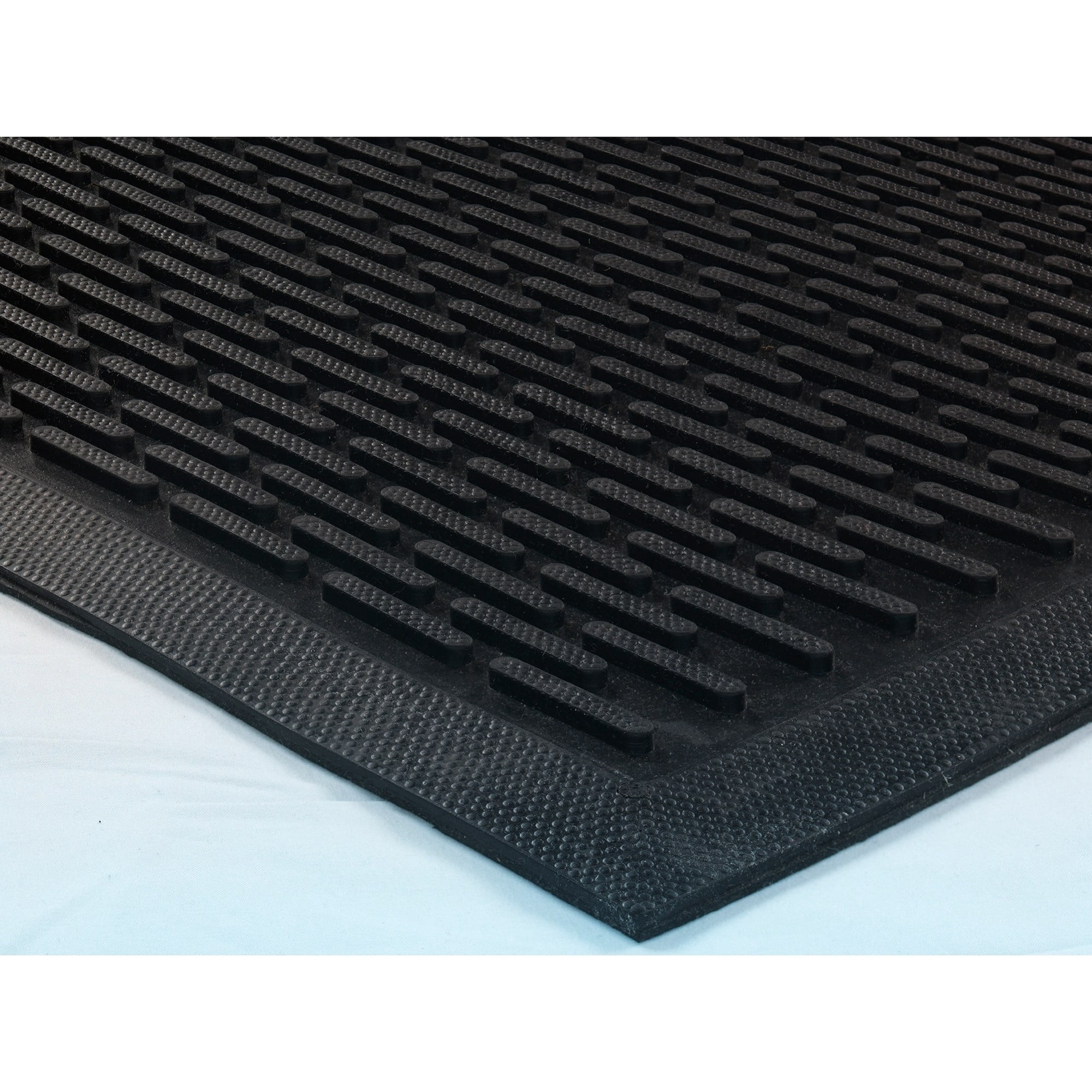 Berrnour Home  Ribbed Rubber Entrance Scraper DoorMat 18"x30"-24"x36"