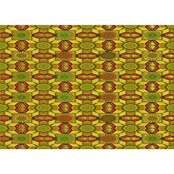 Ahgly Company Indoor Rectangle Patterned Saddle Brown Area Rugs, 5' x 8'