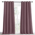 thumbnail image 2 of NICETOWN Room Darkening Short Curtains 45 Inch Long 34" Wide for Cafe, Thermal Insulated Grommet Room Darkening Drapes for Window, Dry Rose, 2 Panels, 2 of 7