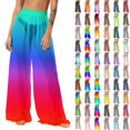 thumbnail image 1 of Pincandy Women's Cover Up Pants Sheer Sarong Coverups Summer Boho Beach Pant Elastic Waist Palazzo Cover Up Pants, 1 of 7