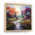 thumbnail image 2 of Designart "love Couple In Landscape captivate Garden I" Romantic Landscape Floater Framed Canvas Art Print, 2 of 7