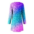 thumbnail image 5 of Amzcrzy Robes d'Été pour Femmes Décontractées Plage Boho Robe Manches Longues Col Rond Robe de Plage Ample Courte Robes à Sequins Mini Robe d'Été, 5 of 5