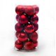 thumbnail image 1 of Paquete de 24 adornos navideños - Hermosas decoraciones para árboles de Navidad [Rojo] JAMW Sencillez, 1 of 5