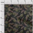 thumbnail image 2 of oneOone Georgette Viscose Olive Green Fabric Florals Sewing Material Print Fabric By The Yard 42 Inch Wide, 2 of 6
