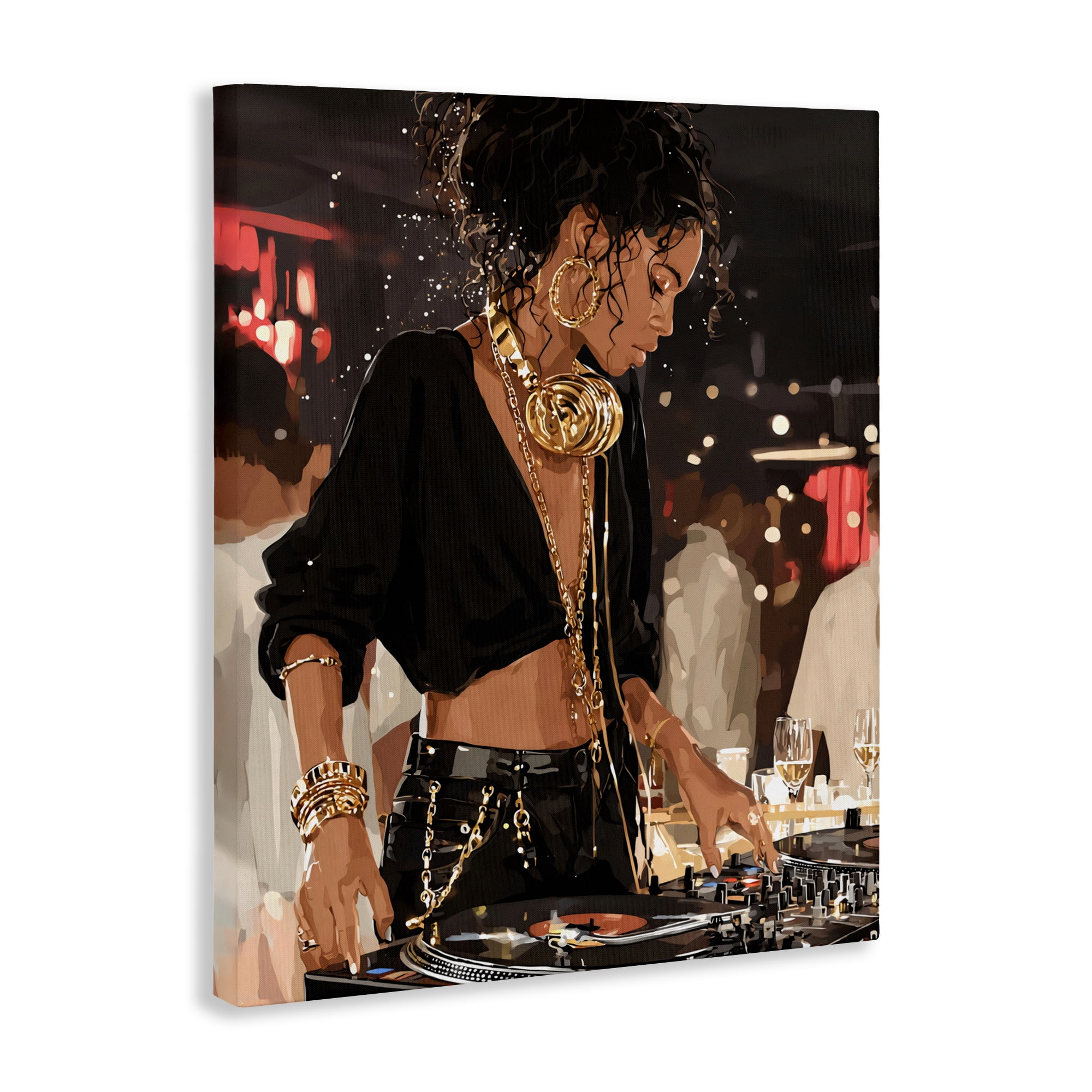 Stupell Industries Touches Of Gold DJ Canvas Wall Art, design by Franklyn Gregory