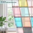 thumbnail image 4 of Yayeee Window Curtains Set of 2 for Living Room Light Filtering 63"x42", Colorful Checkered Pattern, 4 of 7