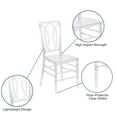 thumbnail image 5 of Flash Furniture Flash Elegance Crystal Ice Stacking Chair with Designer Back - Event Chair - UV Resistant, 5 of 12