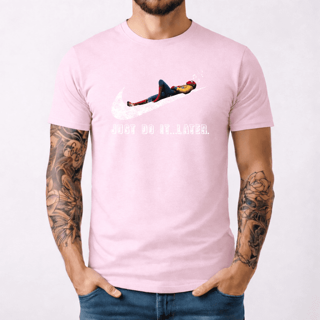 Spider-Man T-Shirt Juste Fais-le Plus Tard Tailles Hommes Femmes Tee 100 % Coton (blc-311)