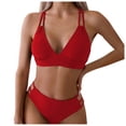 thumbnail image 4 of Bikini Set for Women Sporty Two Piece Swimsuit High Waisted Bottom Tummy Control Bathing Suit Comfortable Swimwear for Beach Activities Vacation Pool Party, 4 of 6